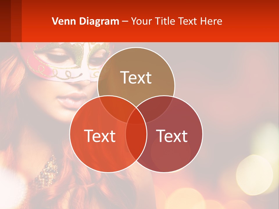 A Woman With Red Hair Wearing A Mask PowerPoint Template
