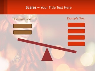 A Woman With Red Hair Wearing A Mask PowerPoint Template