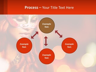 A Woman With Red Hair Wearing A Mask PowerPoint Template