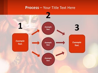 A Woman With Red Hair Wearing A Mask PowerPoint Template