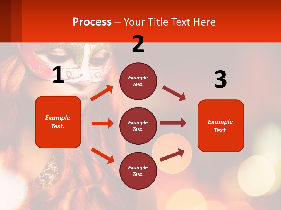 A Woman With Red Hair Wearing A Mask PowerPoint Template