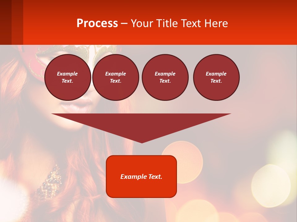 A Woman With Red Hair Wearing A Mask PowerPoint Template