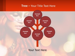 A Woman With Red Hair Wearing A Mask PowerPoint Template