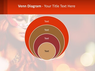 A Woman With Red Hair Wearing A Mask PowerPoint Template