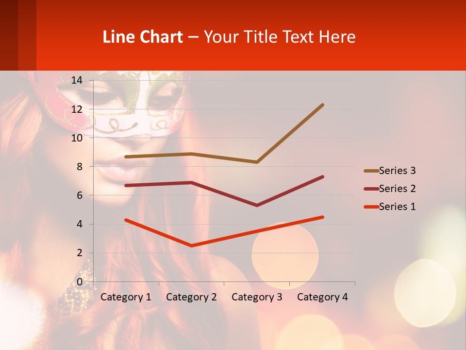 A Woman With Red Hair Wearing A Mask PowerPoint Template