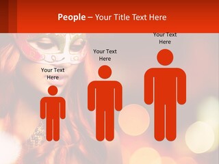 A Woman With Red Hair Wearing A Mask PowerPoint Template