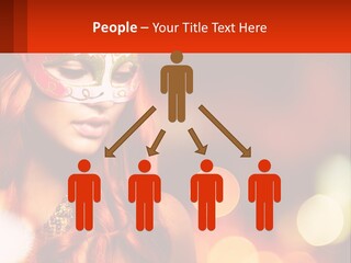 A Woman With Red Hair Wearing A Mask PowerPoint Template