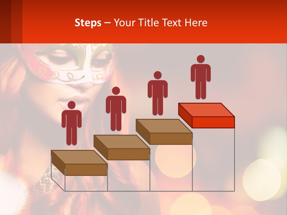 A Woman With Red Hair Wearing A Mask PowerPoint Template