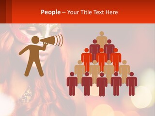 A Woman With Red Hair Wearing A Mask PowerPoint Template