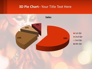 A Woman With Red Hair Wearing A Mask PowerPoint Template