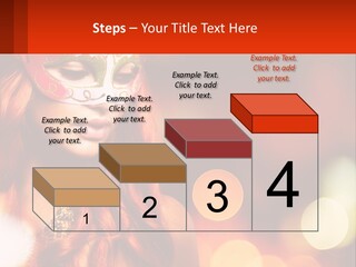 A Woman With Red Hair Wearing A Mask PowerPoint Template