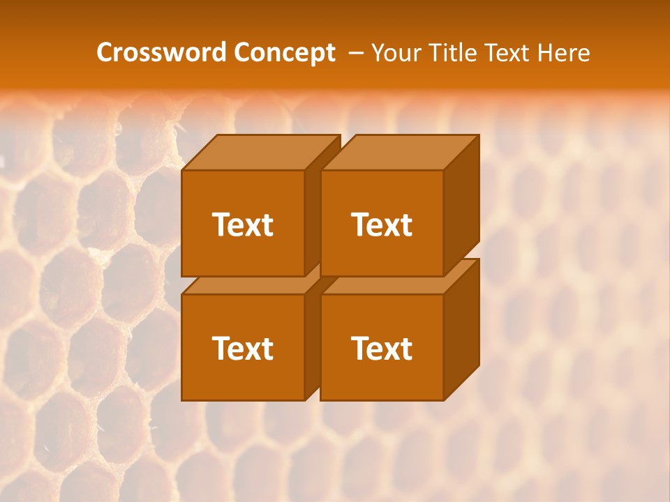 Two Bees On A Honeycomb Powerpoint Template PowerPoint Template