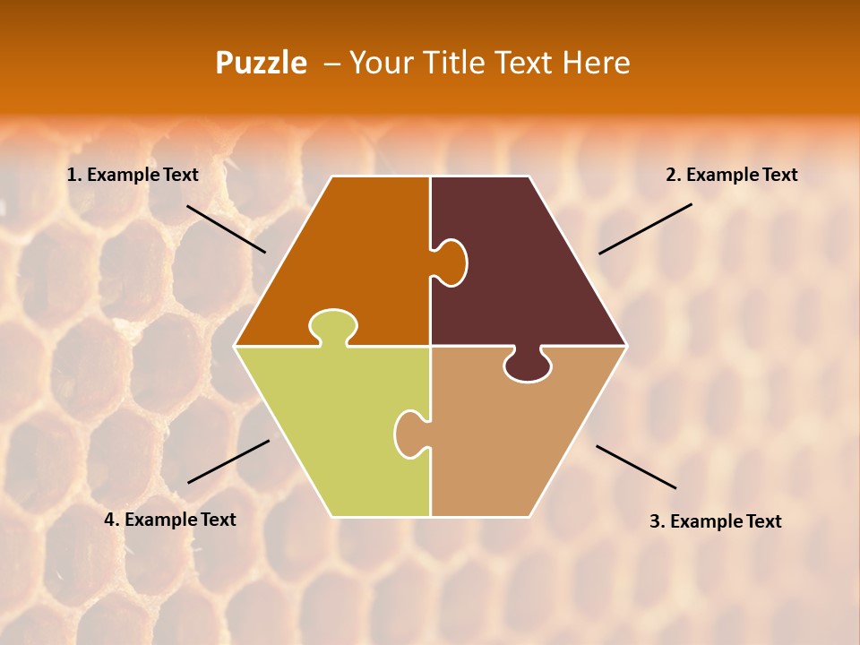 Two Bees On A Honeycomb Powerpoint Template PowerPoint Template