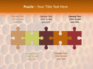 Two Bees On A Honeycomb Powerpoint Template PowerPoint Template