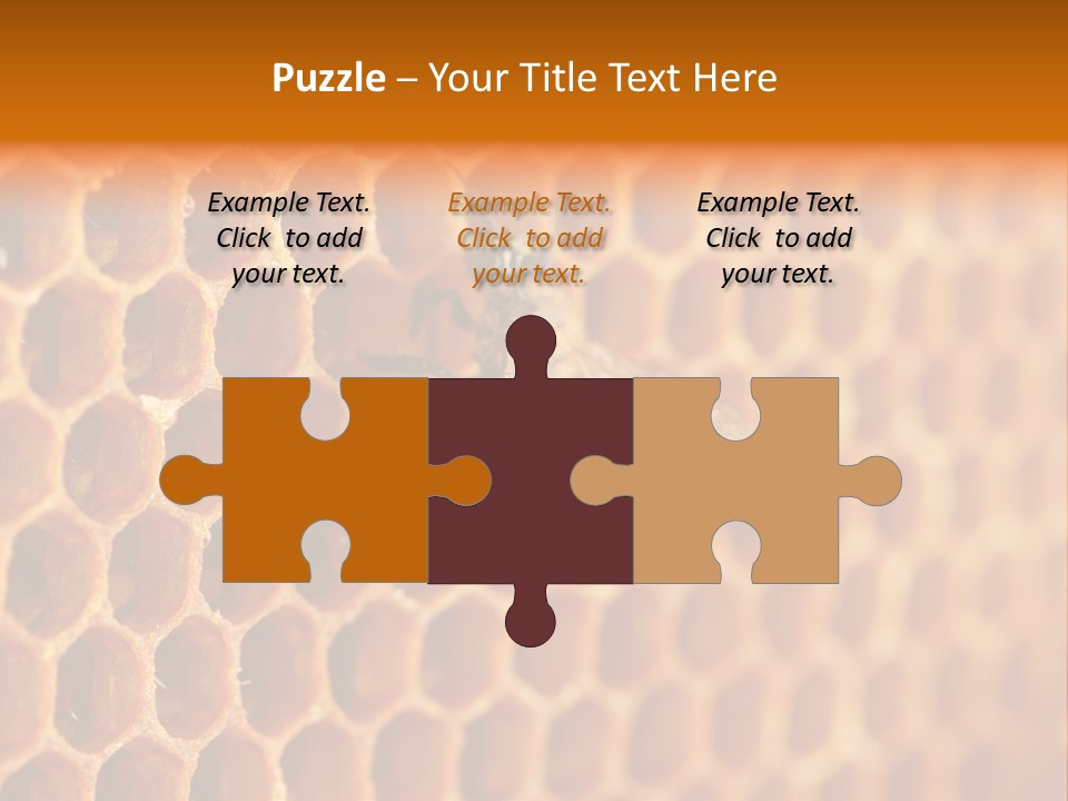 Two Bees On A Honeycomb Powerpoint Template PowerPoint Template