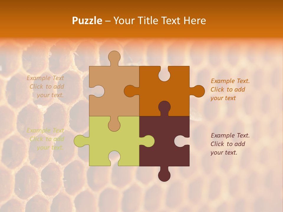 Two Bees On A Honeycomb Powerpoint Template PowerPoint Template