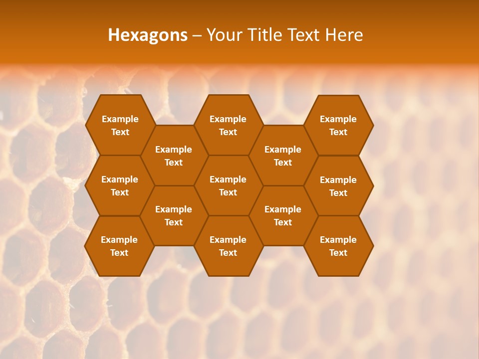 Two Bees On A Honeycomb Powerpoint Template PowerPoint Template