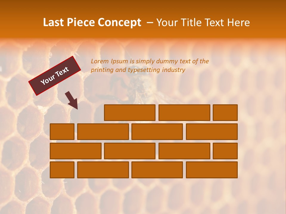 Two Bees On A Honeycomb Powerpoint Template PowerPoint Template