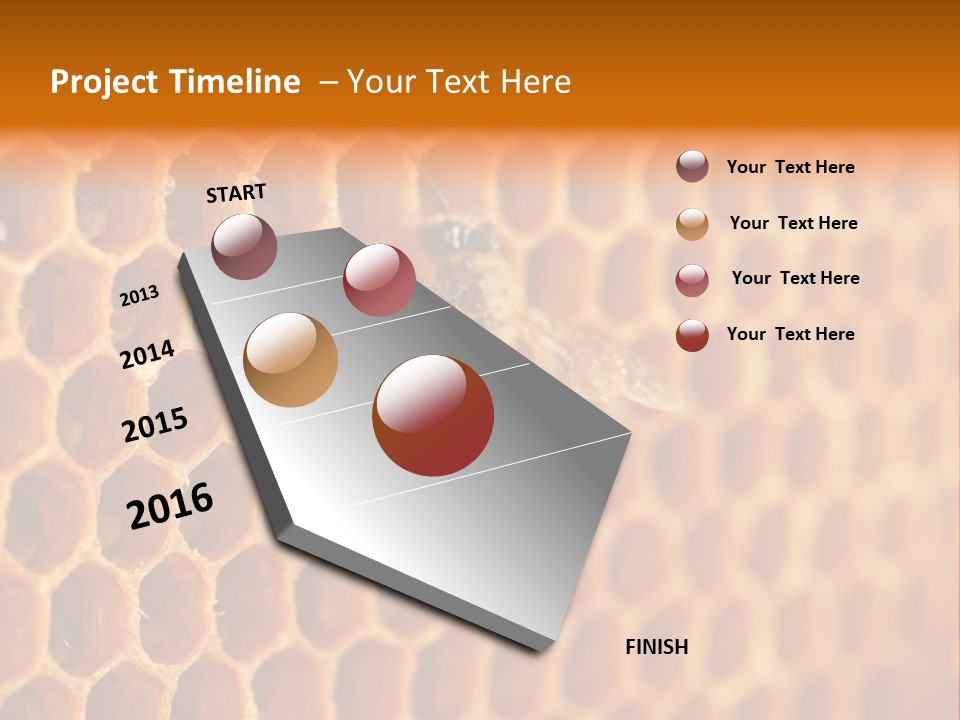 Two Bees On A Honeycomb Powerpoint Template PowerPoint Template