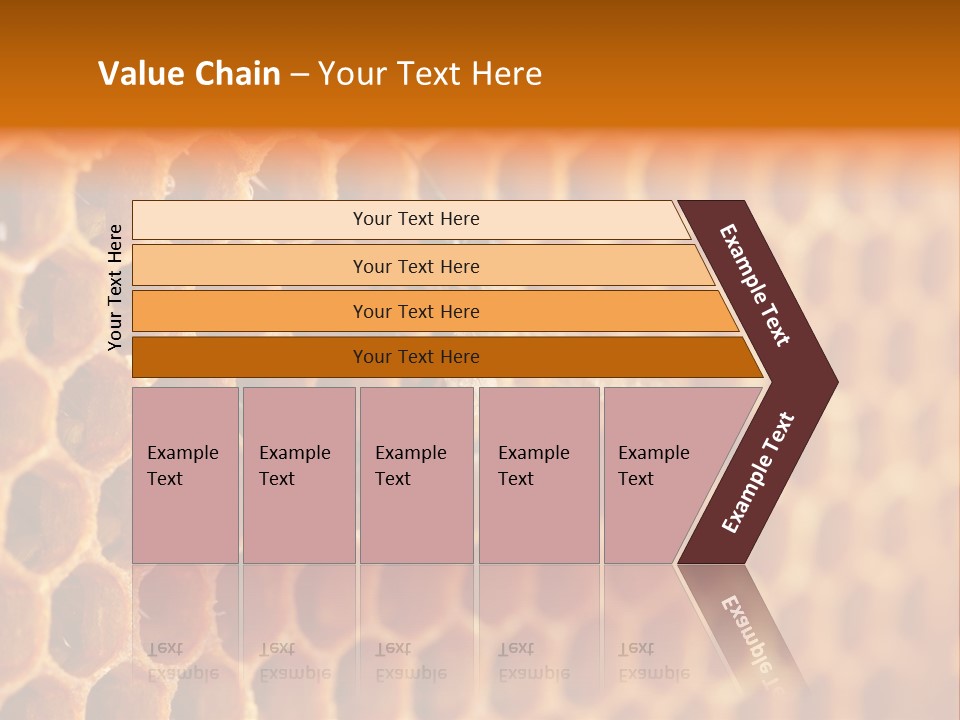 Two Bees On A Honeycomb Powerpoint Template PowerPoint Template