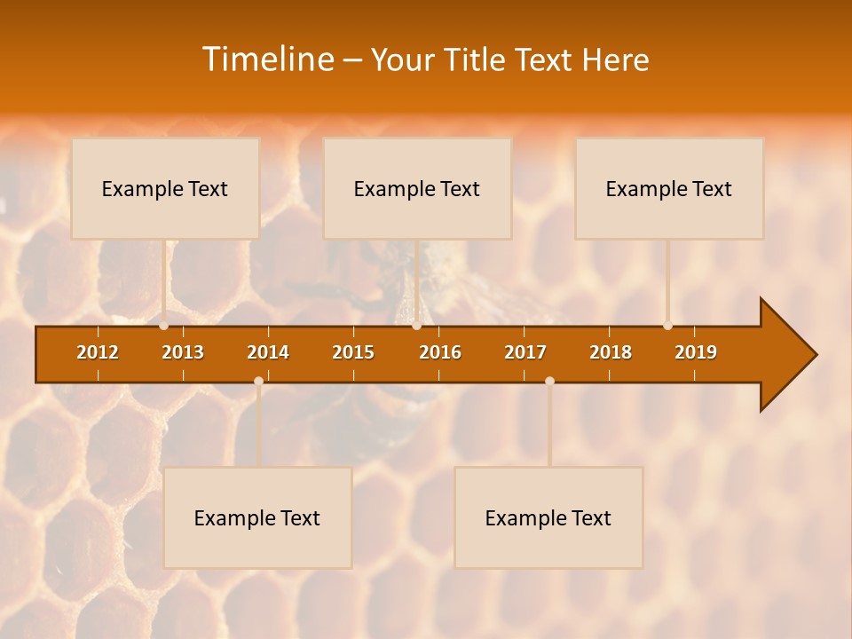 Two Bees On A Honeycomb Powerpoint Template PowerPoint Template
