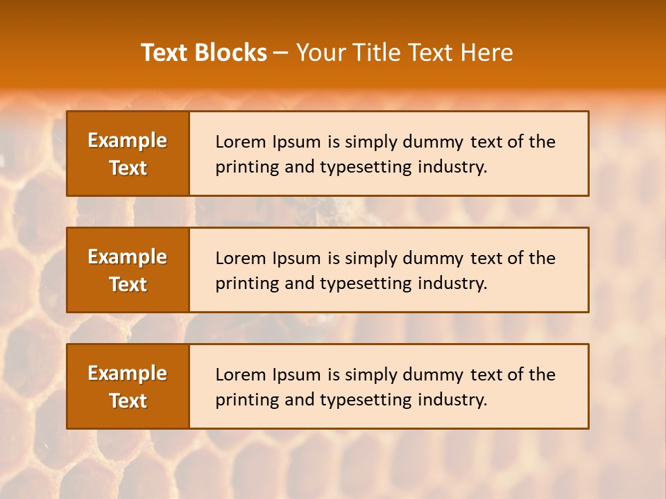 Two Bees On A Honeycomb Powerpoint Template PowerPoint Template