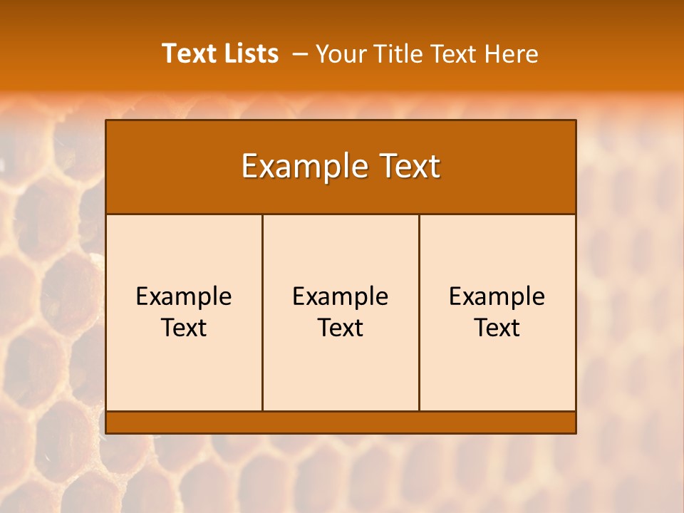 Two Bees On A Honeycomb Powerpoint Template PowerPoint Template