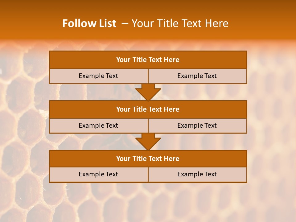 Two Bees On A Honeycomb Powerpoint Template PowerPoint Template