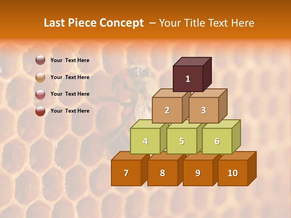 Two Bees On A Honeycomb Powerpoint Template PowerPoint Template