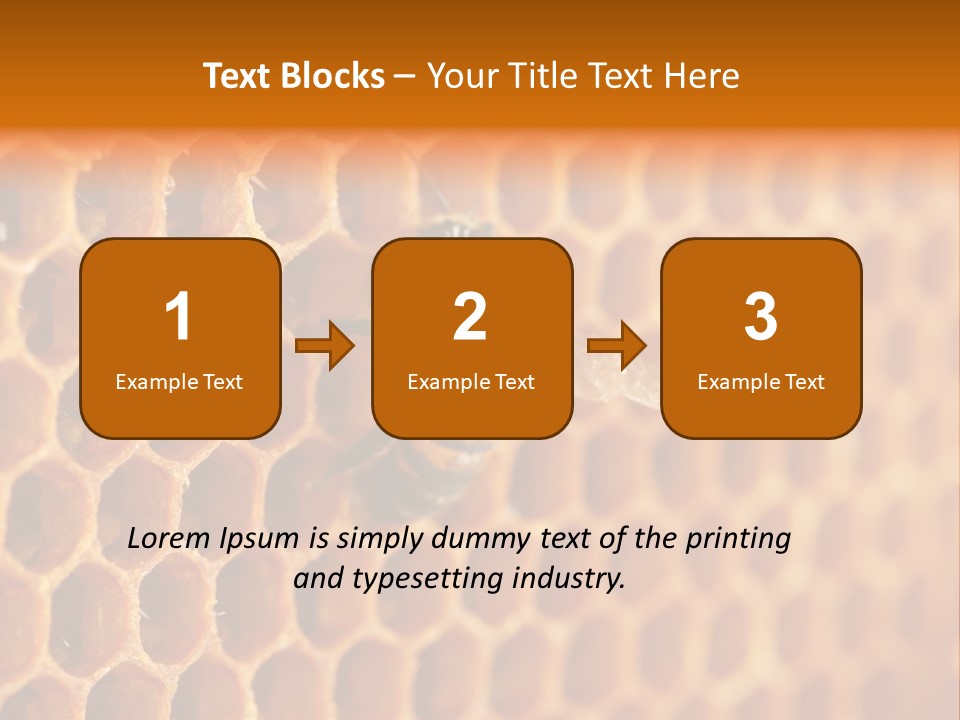 Two Bees On A Honeycomb Powerpoint Template PowerPoint Template