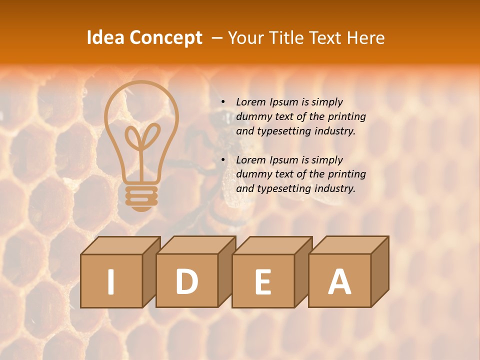 Two Bees On A Honeycomb Powerpoint Template PowerPoint Template