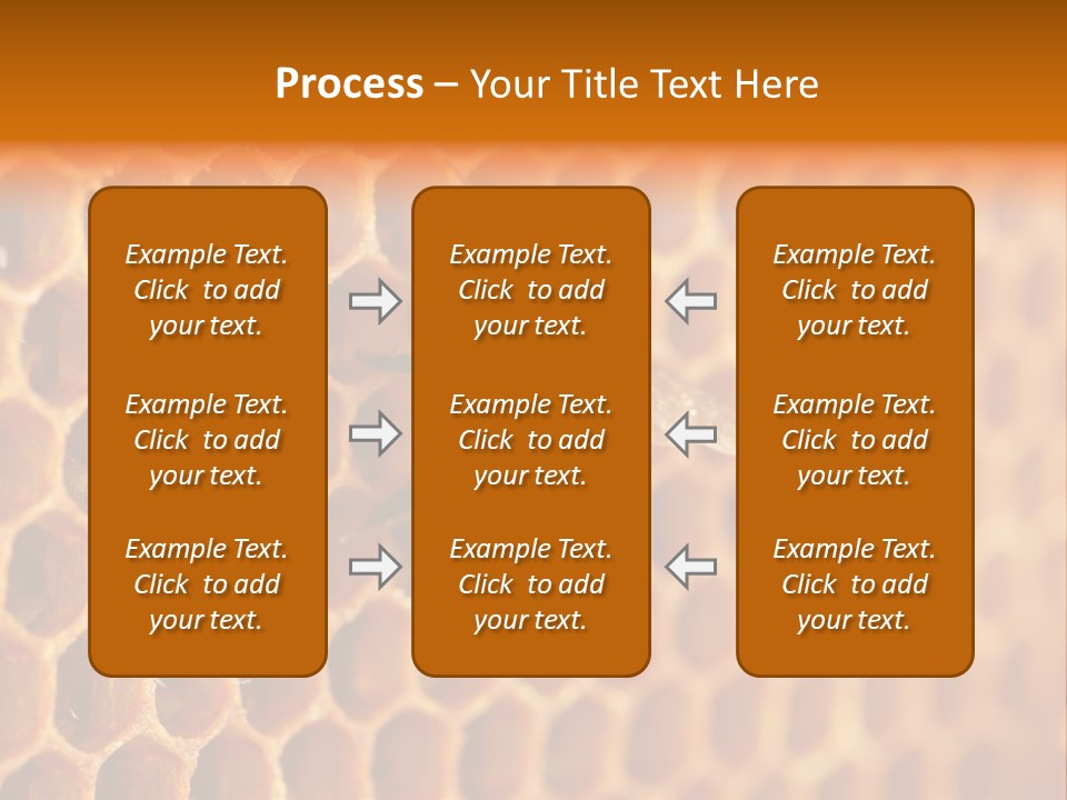 Two Bees On A Honeycomb Powerpoint Template PowerPoint Template