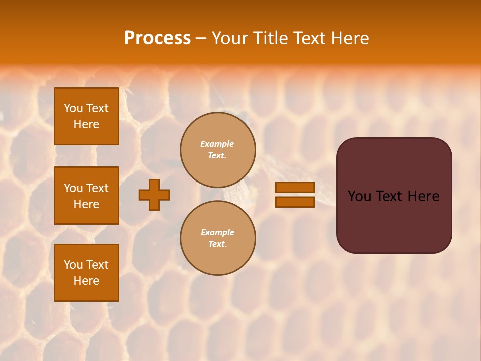 Two Bees On A Honeycomb Powerpoint Template PowerPoint Template
