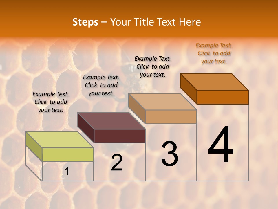 Two Bees On A Honeycomb Powerpoint Template PowerPoint Template