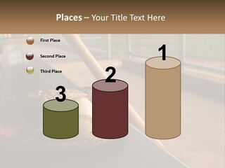 A Baseball Bat And A Baseball In A Catchers Mitt PowerPoint Template