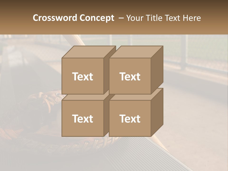 A Baseball Bat And A Baseball In A Catchers Mitt PowerPoint Template