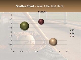 A Baseball Bat And A Baseball In A Catchers Mitt PowerPoint Template