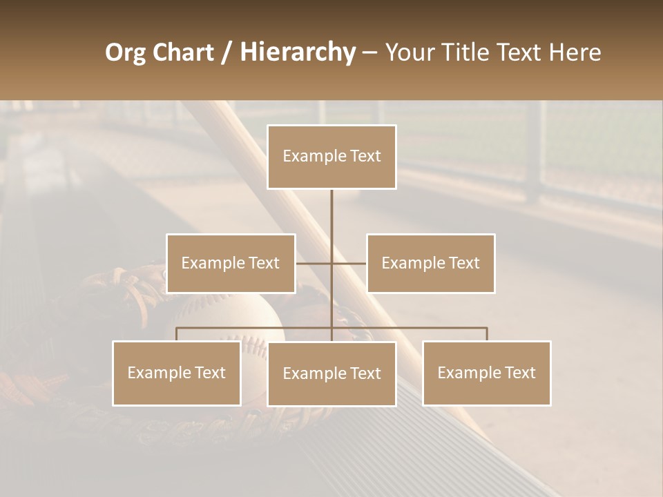 A Baseball Bat And A Baseball In A Catchers Mitt PowerPoint Template