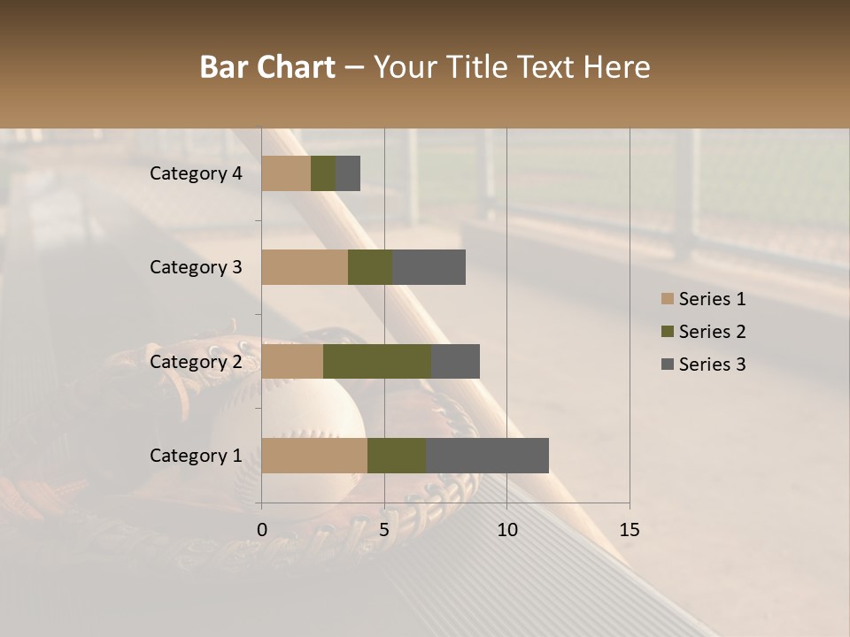 A Baseball Bat And A Baseball In A Catchers Mitt PowerPoint Template