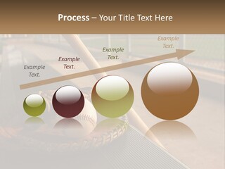 A Baseball Bat And A Baseball In A Catchers Mitt PowerPoint Template