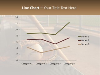 A Baseball Bat And A Baseball In A Catchers Mitt PowerPoint Template