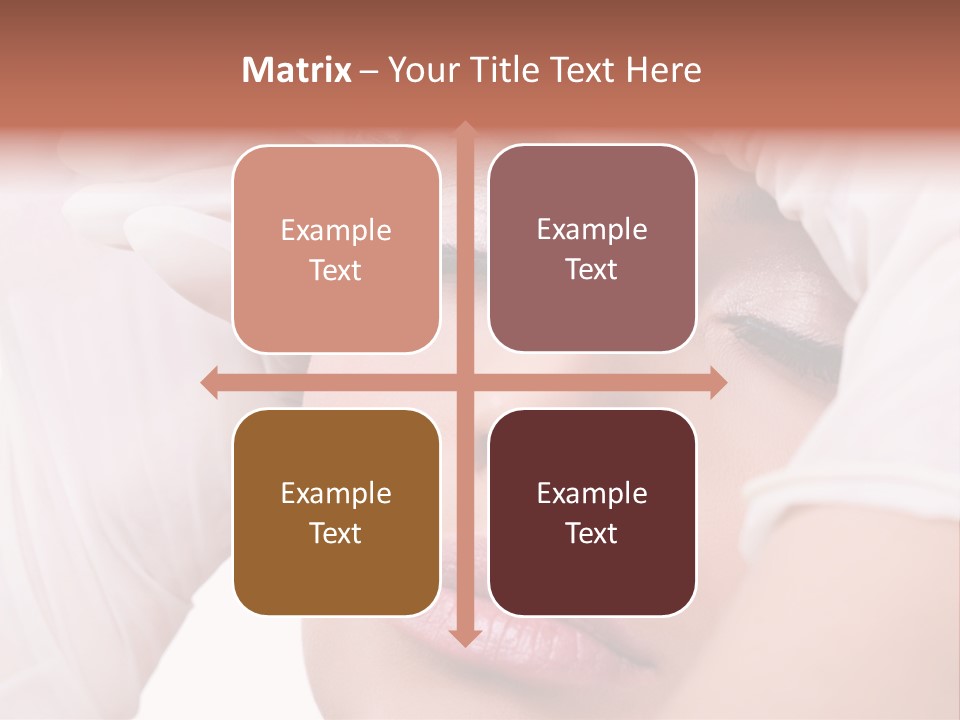 A Woman Getting Her Make Up Done With A Sy PowerPoint Template