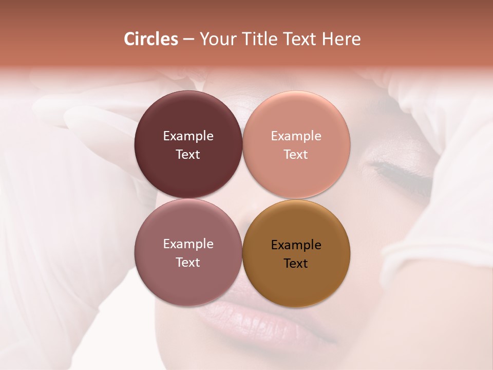 A Woman Getting Her Make Up Done With A Sy PowerPoint Template