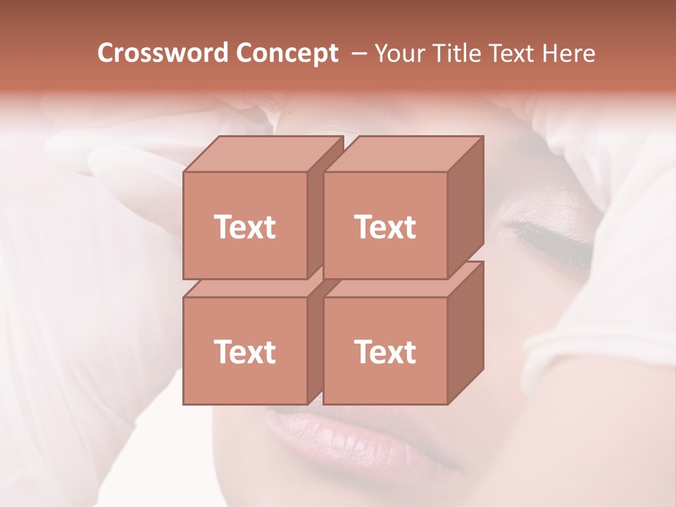 A Woman Getting Her Make Up Done With A Sy PowerPoint Template