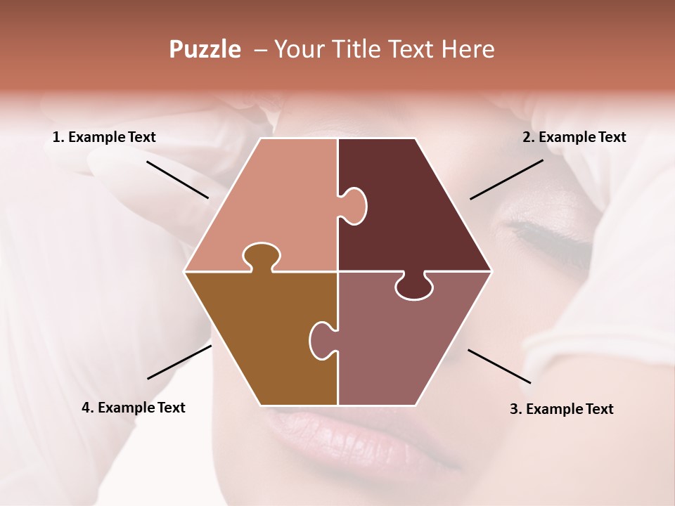 A Woman Getting Her Make Up Done With A Sy PowerPoint Template