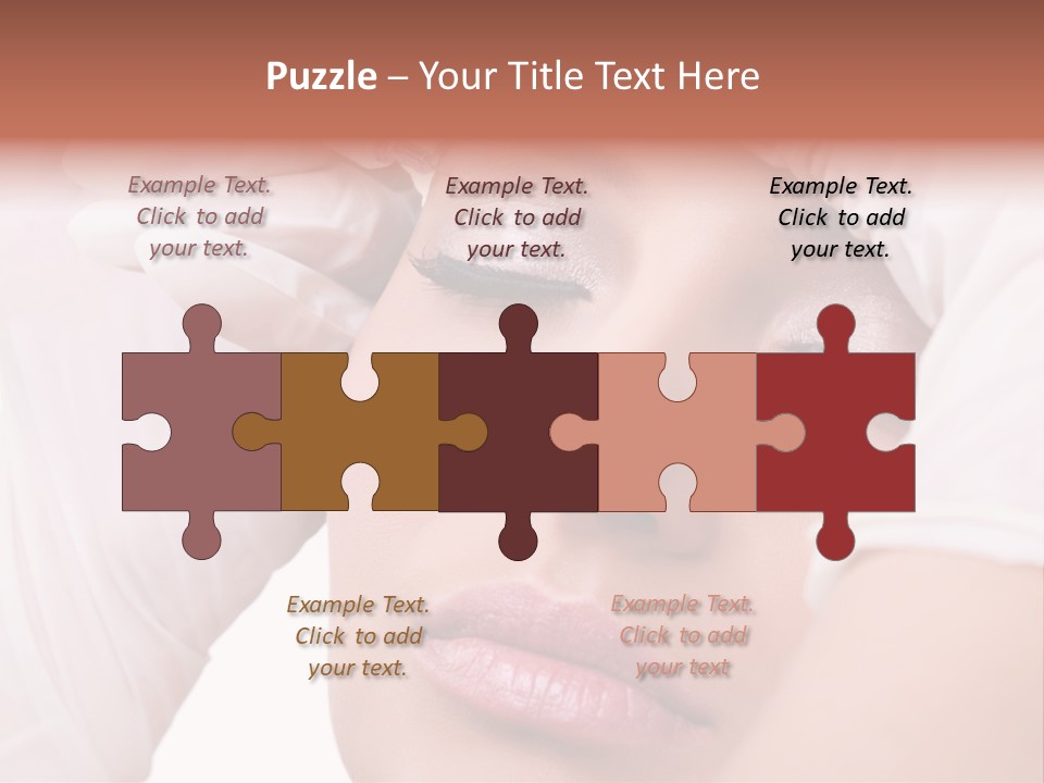 A Woman Getting Her Make Up Done With A Sy PowerPoint Template