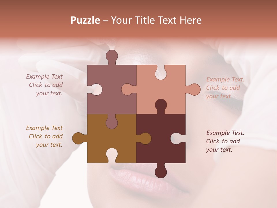 A Woman Getting Her Make Up Done With A Sy PowerPoint Template