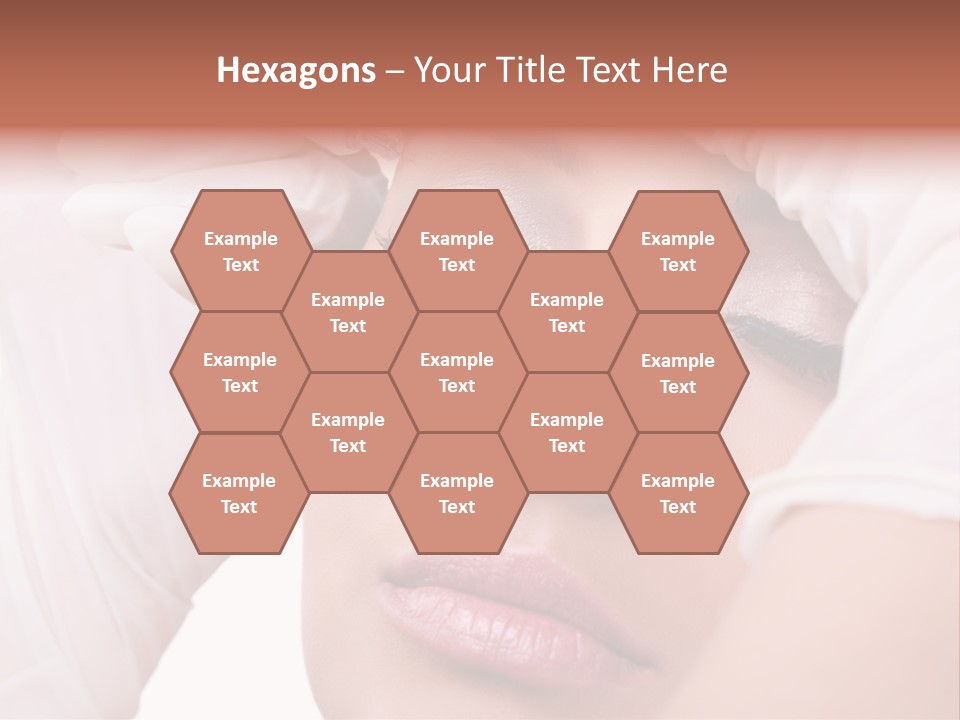 A Woman Getting Her Make Up Done With A Sy PowerPoint Template