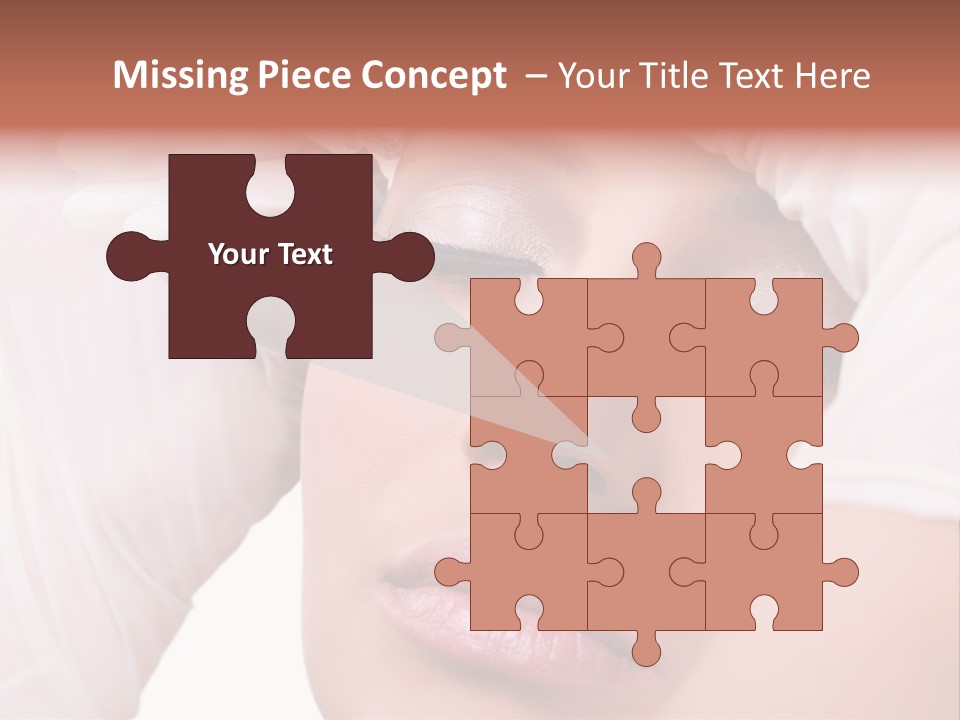 A Woman Getting Her Make Up Done With A Sy PowerPoint Template