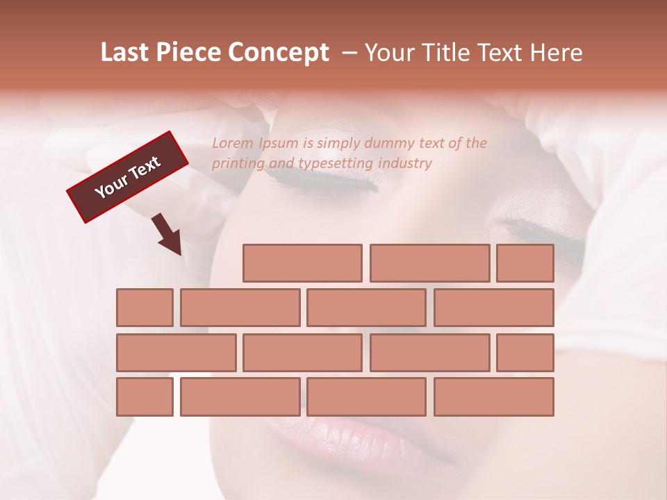 A Woman Getting Her Make Up Done With A Sy PowerPoint Template